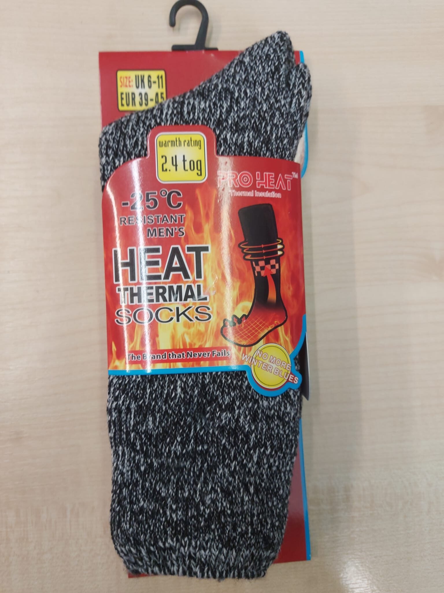 1 pair pro heat socks